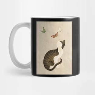 Minhwa: cat & butterflies (Korean traditional/folk art) Mug